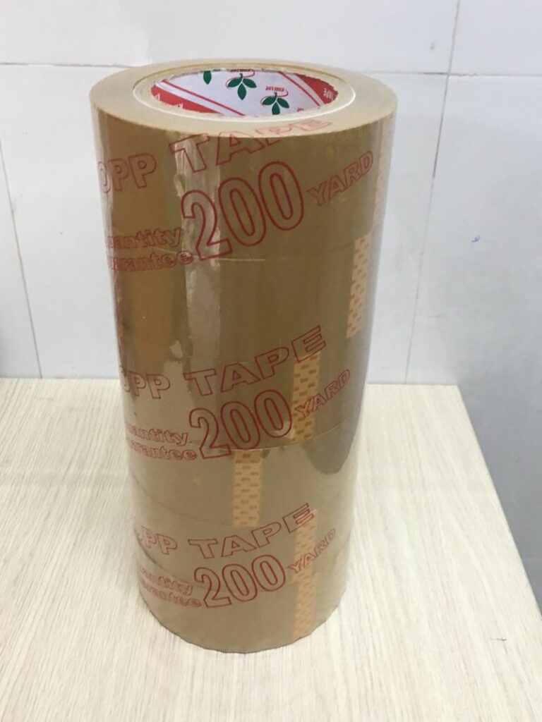 Băng keo TRONG 5F - 200Y - 1.9Kg (1 cây 6 cuộn)